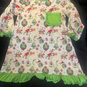 Grinch Kids Pajamas Gown